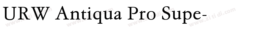 URW Antiqua Pro Supe字体转换